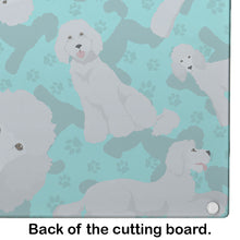 Load image into Gallery viewer, White Standard Poodle Glass Cutting Boards – Durable, Decorative Kitchen Art Large