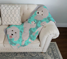 Load image into Gallery viewer, White Standard Poodle Quilted Blanket 50x60