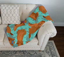 Load image into Gallery viewer, Red Yorkie Quilted Blanket 50x60