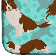 Load image into Gallery viewer, Red Border Collie Dish Drying Mat – Absorbent, Artistic Kitchen Essentials