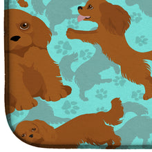 Load image into Gallery viewer, Ruby Cavalier Spaniel Dish Drying Mat – Absorbent, Artistic Kitchen Essentials