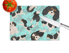 Load image into Gallery viewer, Tricolor Cavalier Spaniel Glass Cutting Boards – Durable, Decorative Kitchen Art Large