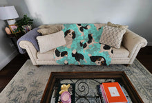 Load image into Gallery viewer, Tricolor Cavalier Spaniel Quilted Blanket 50x60