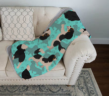 Load image into Gallery viewer, Tricolor Cavalier Spaniel Quilted Blanket 50x60