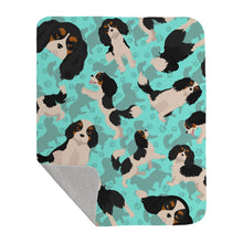 Load image into Gallery viewer, Tricolor Cavalier Spaniel Quilted Blanket 50x60