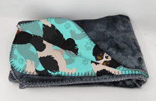 Load image into Gallery viewer, Tricolor Cavalier Spaniel Soft Travel Blanket with Bag