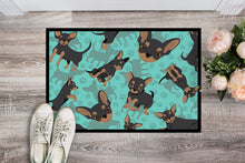 Load image into Gallery viewer, Black and Tan Chihuahua Doormat - 24x36 Decorative Floor Mat – Indoor/Outdoor Rug with Artistic Flair