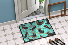 Load image into Gallery viewer, Black and Tan Chihuahua Doormat - 24x36 Decorative Floor Mat – Indoor/Outdoor Rug with Artistic Flair