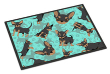 Load image into Gallery viewer, Black and Tan Chihuahua Doormat - 24x36 Decorative Floor Mat – Indoor/Outdoor Rug with Artistic Flair