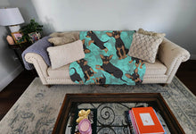 Load image into Gallery viewer, Black and Tan Chihuahua Quilted Blanket 50x60