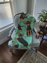 Load image into Gallery viewer, Black and Tan Chihuahua Quilted Blanket 50x60