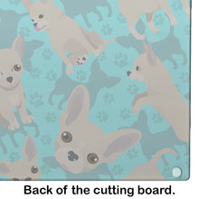 Load image into Gallery viewer, Cream Chihuahua Glass Cutting Boards – Durable, Decorative Kitchen Art Large