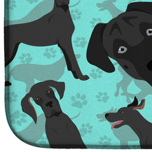 Load image into Gallery viewer, Black Great Dane Dish Drying Mat – Absorbent, Artistic Kitchen Essentials