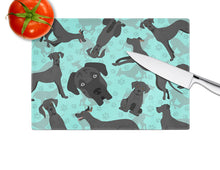 Load image into Gallery viewer, Black Great Dane Glass Cutting Boards – Durable, Decorative Kitchen Art Large