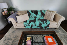 Load image into Gallery viewer, Black Great Dane Quilted Blanket 50x60