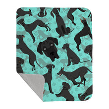 Load image into Gallery viewer, Black Great Dane Quilted Blanket 50x60