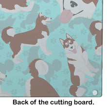 Load image into Gallery viewer, Red Siberian Husky Glass Cutting Boards – Durable, Decorative Kitchen Art Large
