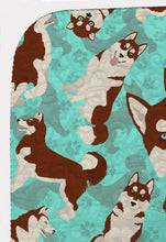 Load image into Gallery viewer, Red Siberian Husky Quilted Blanket 50x60