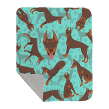 Load image into Gallery viewer, Red Doberman Pinscher Quilted Blanket 50x60