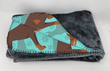 Load image into Gallery viewer, Red Doberman Pinscher Soft Travel Blanket with Bag