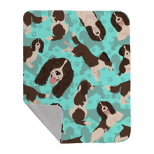 Load image into Gallery viewer, Liver English Springer Spaniel Quilted Blanket 50x60