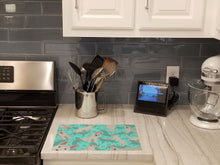 Load image into Gallery viewer, White German Shepherd Glass Cutting Boards – Durable, Decorative Kitchen Art Large