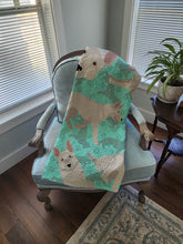 Load image into Gallery viewer, White German Shepherd Quilted Blanket 50x60