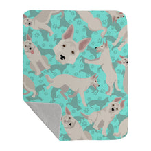 Load image into Gallery viewer, White German Shepherd Quilted Blanket 50x60