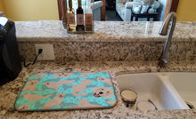 Load image into Gallery viewer, Cream Golden Retriever Dish Drying Mat – Absorbent, Artistic Kitchen Essentials