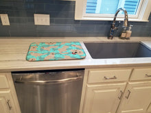 Load image into Gallery viewer, Cream Golden Retriever Dish Drying Mat – Absorbent, Artistic Kitchen Essentials