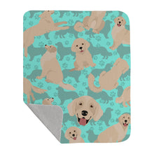 Load image into Gallery viewer, Cream Golden Retriever Quilted Blanket 50x60