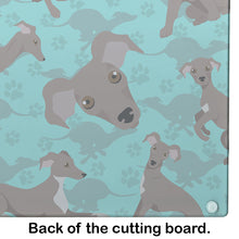 Load image into Gallery viewer, Fawn Italian Greyhound Glass Cutting Boards – Durable, Decorative Kitchen Art Large
