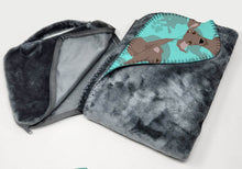 Load image into Gallery viewer, Fawn Italian Greyhound Soft Travel Blanket with Bag
