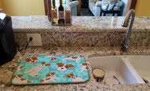Load image into Gallery viewer, Red and White Jack Russell Terrier Dish Drying Mat – Absorbent, Artistic Kitchen Essentials