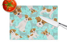 Load image into Gallery viewer, Red and White Jack Russell Terrier Glass Cutting Boards – Durable, Decorative Kitchen Art Large
