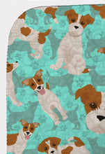 Load image into Gallery viewer, Red and White Jack Russell Terrier Quilted Blanket 50x60