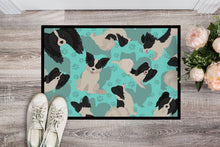 Load image into Gallery viewer, Black and Whtie Papillon Doormat - 24x36 Decorative Floor Mat – Indoor/Outdoor Rug with Artistic Flair