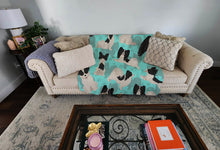 Load image into Gallery viewer, Black and Whtie Papillon Quilted Blanket 50x60