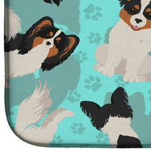Load image into Gallery viewer, Tricolor Papillon Dish Drying Mat – Absorbent, Artistic Kitchen Essentials
