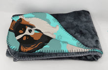 Load image into Gallery viewer, Tricolor Papillon Soft Travel Blanket with Bag