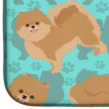 Load image into Gallery viewer, Orange Pomeranian Dish Drying Mat – Absorbent, Artistic Kitchen Essentials
