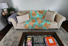 Load image into Gallery viewer, Orange Pomeranian Quilted Blanket 50x60