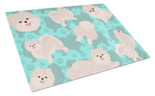 Load image into Gallery viewer, White Pomeranian Glass Cutting Boards – Durable, Decorative Kitchen Art Large