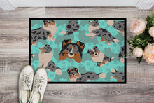 Load image into Gallery viewer, Blue Merle Sheltie Doormat - 24x36 Decorative Floor Mat – Indoor/Outdoor Rug with Artistic Flair