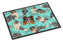 Load image into Gallery viewer, Blue Merle Sheltie Doormat - 24x36 Decorative Floor Mat – Indoor/Outdoor Rug with Artistic Flair
