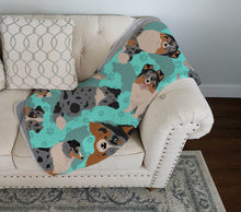 Load image into Gallery viewer, Blue Merle Sheltie Quilted Blanket 50x60