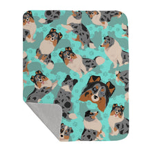 Load image into Gallery viewer, Blue Merle Sheltie Quilted Blanket 50x60