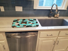 Load image into Gallery viewer, Tricolor Sheltie Dish Drying Mat – Absorbent, Artistic Kitchen Essentials