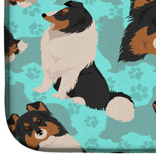 Load image into Gallery viewer, Tricolor Sheltie Dish Drying Mat – Absorbent, Artistic Kitchen Essentials
