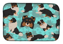 Load image into Gallery viewer, Tricolor Sheltie Dish Drying Mat – Absorbent, Artistic Kitchen Essentials